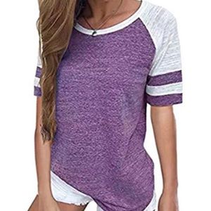 NEW CUTE & COMFY BASEBALL TEE, SMALL